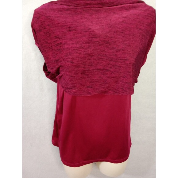 liz claiborne career top large Burgundy Sleeveless lined - Picture 4 of 8